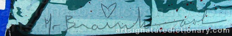 Authentic signature by Thierry ‘Mr. Brainwash’ GUETTA on artwork
