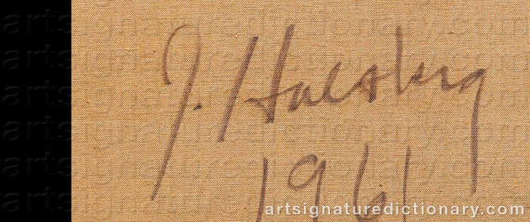 Authentic signature by John Philip HULTBERG on Painting/Watercolour artwork
