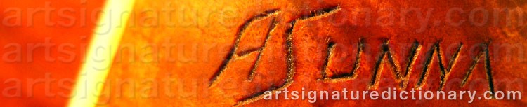 Authentic signature by Anders (Sami Artist) SUNNA on Other artwork