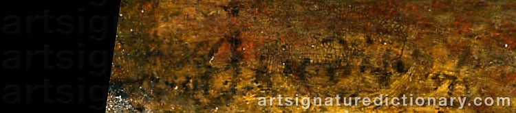 Authentic signature by Karel DUJARDIN on  artwork