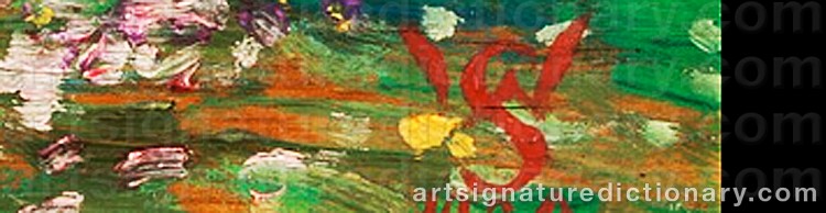 Authentic signature by Willy SCHLOBACH on  artwork