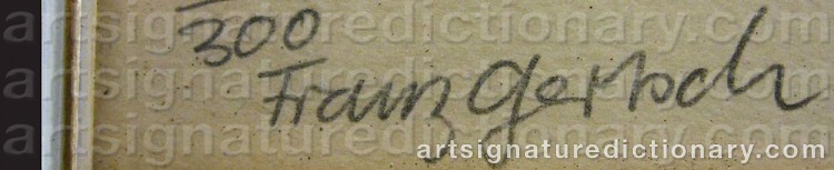 Authentic signature by Franz GERTSCH on  artwork