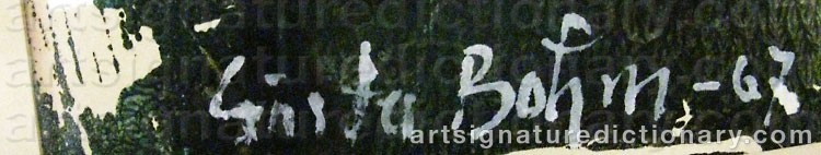 Signature by Gösta BOHM