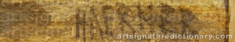 Authentic signature by HAERNER on artwork