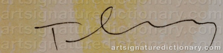 Authentic signature by Itzchak TARKAY on Painting/Watercolour artwork