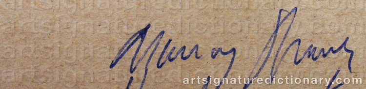 Authentic signature by Nancy SHAVER on  artwork