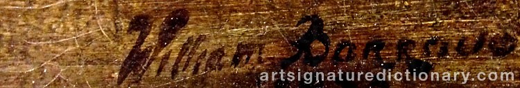 Authentic signature by William BARRAUD on  artwork