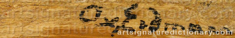 Authentic signature by Axel ERDMANN on Painting/Watercolour artwork