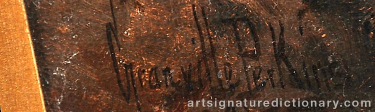 Authentic signature by Granville PERKINS on  artwork