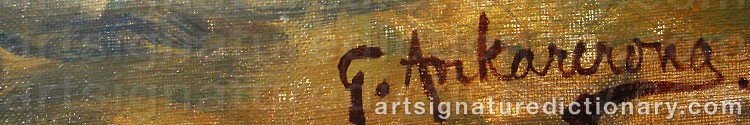 Signature by Gustaf ANKARCRONA