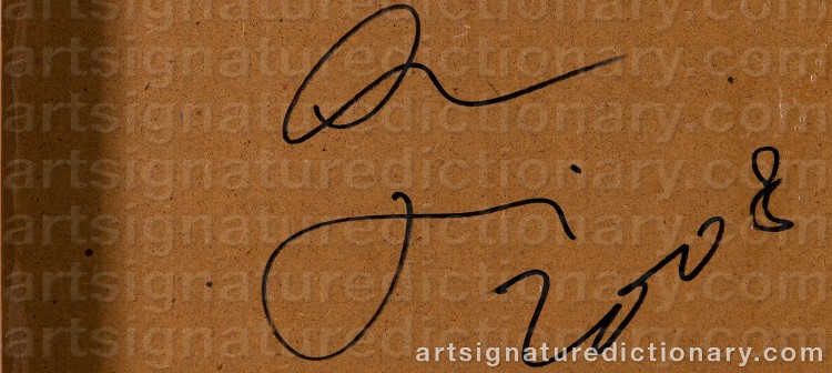 Authentic signature by Anna TUORI on Painting/Watercolour artwork