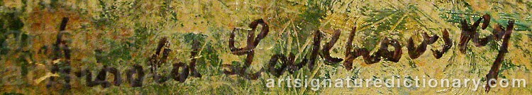 Signature by Arnold Borisovich LAKHOVSKY