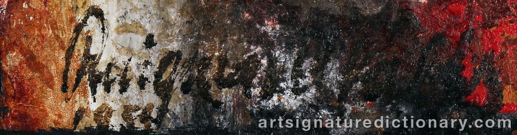 Authentic signature by Josep Puigmarti VALLS on  artwork