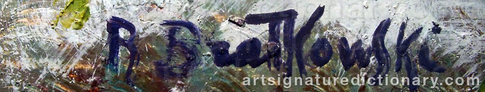 Authentic signature by Roman BRATKOWSKI on  artwork