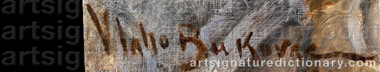 Authentic signature by Vlaho BUKOVAC on  artwork
