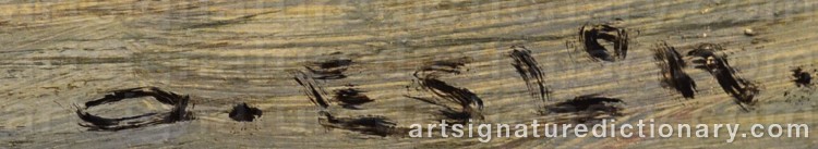 Authentic signature by Osvald ESLON on Painting/Watercolour artwork