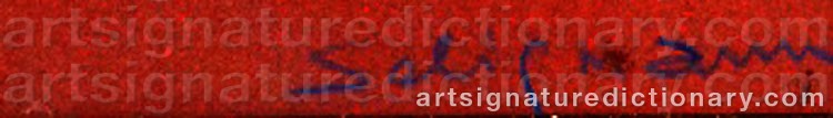Authentic signature by Kurt SELIGMANN on  artwork