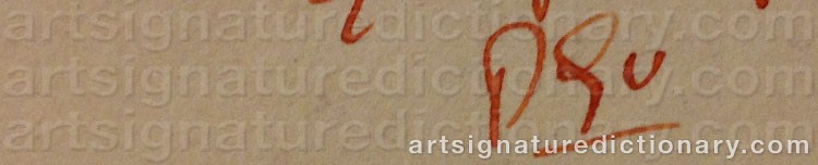 Authentic signature by Pieter STARREVELD on  artwork