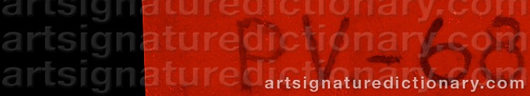 Authentic signature by Pauli VUORISALO on artwork