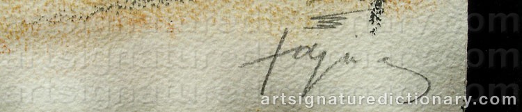Forged signature of Antoni TAPIES