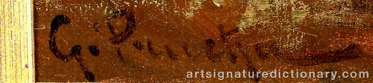 Authentic signature by Gustav PRUCHA on Painting/Watercolour artwork