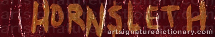 Authentic signature by Kristian HORNSLETH on  artwork