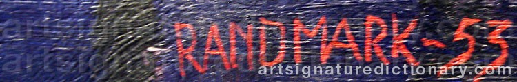 Authentic signature by Arne RANDMARK on  artwork