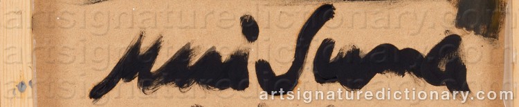 Authentic signature by Mari SUNNA on Painting/Watercolour artwork