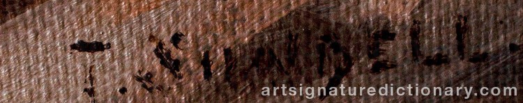 Authentic signature by Thure SUNDELL on Painting/Watercolour artwork