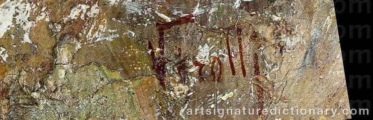 Authentic signature by Vincenzo IROLLI on Painting/Watercolour artwork