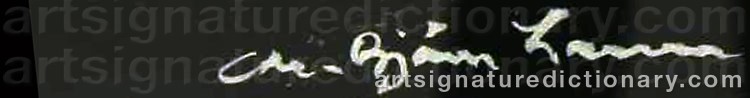 Authentic signature by Christian Björn LARSSON on  artwork