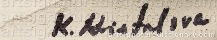 Signature by Klara KRISTALOVA