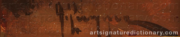 Authentic signature by Antonio PECORARO on  artwork