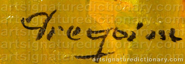 Authentic signature by Gregoire Johannes BOONZAIER on Painting/Watercolour artwork