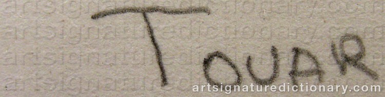 Authentic signature by Iván TOVAR on  artwork