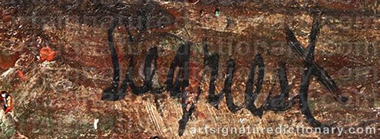 Authentic signature by Louis Bassi SIEGRIEST on Painting/Watercolour artwork