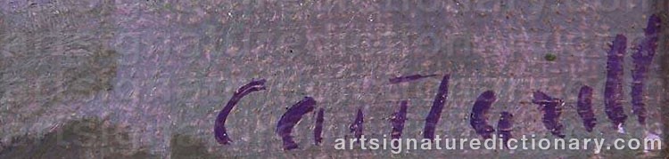 Authentic signature by Maria Boveri CANTARELLA on  artwork