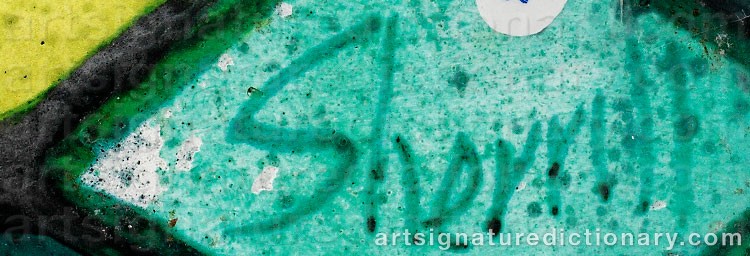 Authentic signature by Michael SHERRILL on  artwork