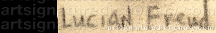 Signature by Lucian FREUD