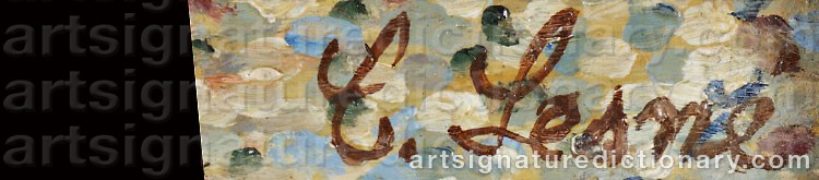 Authentic signature by Camille LESNE on  artwork