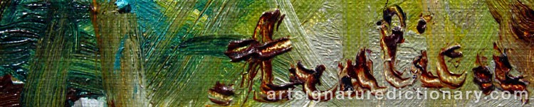 Authentic signature by Stojan ARALICA on  artwork