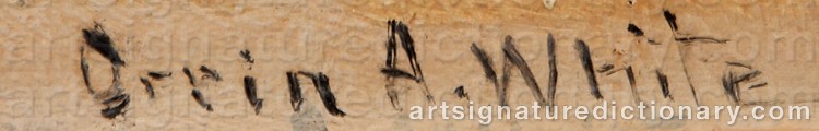 Authentic signature by Orrin Augustine WHITE on Painting/Watercolour artwork