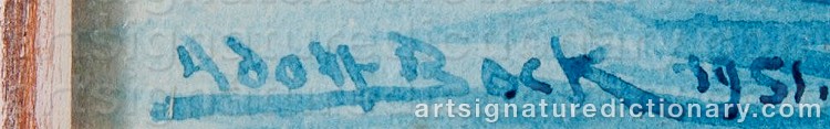 Signature by Adolf BOCK