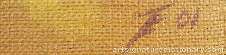 Authentic signature by Joakim ERICSSON on  artwork