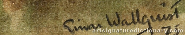 Signature by Einar WALLQUIST