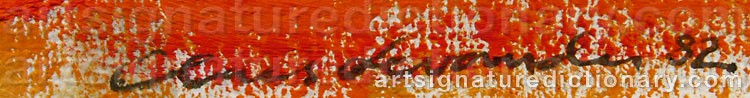 Authentic signature by Claes LEVANDER on  artwork