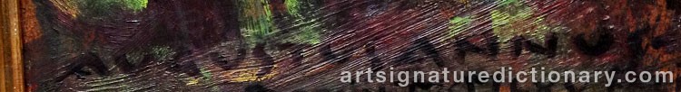 Authentic signature by Augustus ANNUS on  artwork