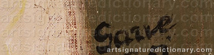 Authentic signature by Theo GARVÉ on  artwork