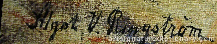 Signature by Algot RINGSTRÖM