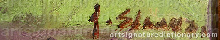 Authentic signature by Antonio SBRANA on  artwork